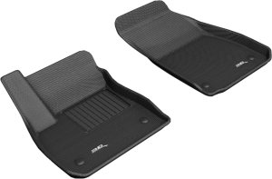 Buick Regal Floor Mats - Front - 3D MAXpider - KAGU Series - Carbon Fiber Embossed Pattern - Black - `18-`20
